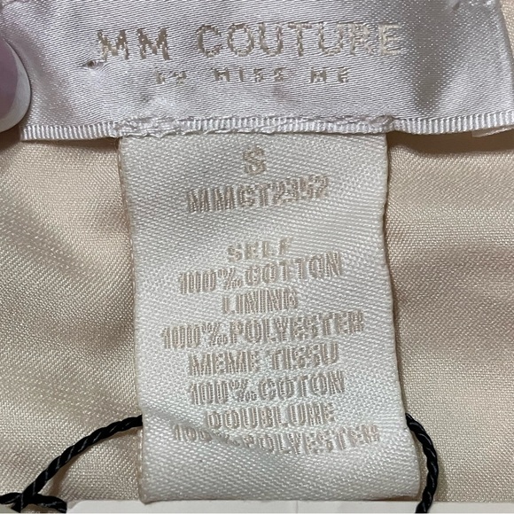 NWT!  MM Couture Cream Star Lace Tank Top - Picture 6 of 8